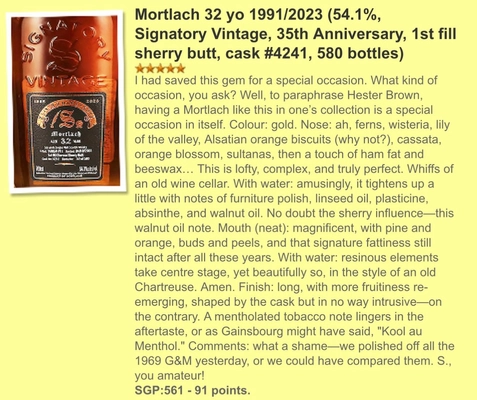 Mortlach 1991-2023 Signatory  