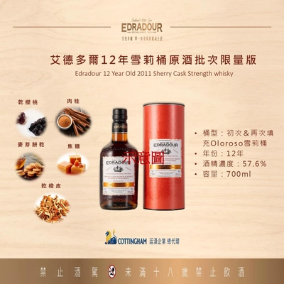 Edradour 艾德多爾12年雪莉桶原酒-批次2 